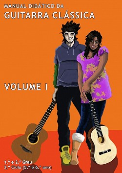 Capa do volume I do manual didático da guitarra clássica de Adolfo Mendes