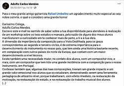 Convite do professor Rafael Umbelino do Canto Firme de Tomar